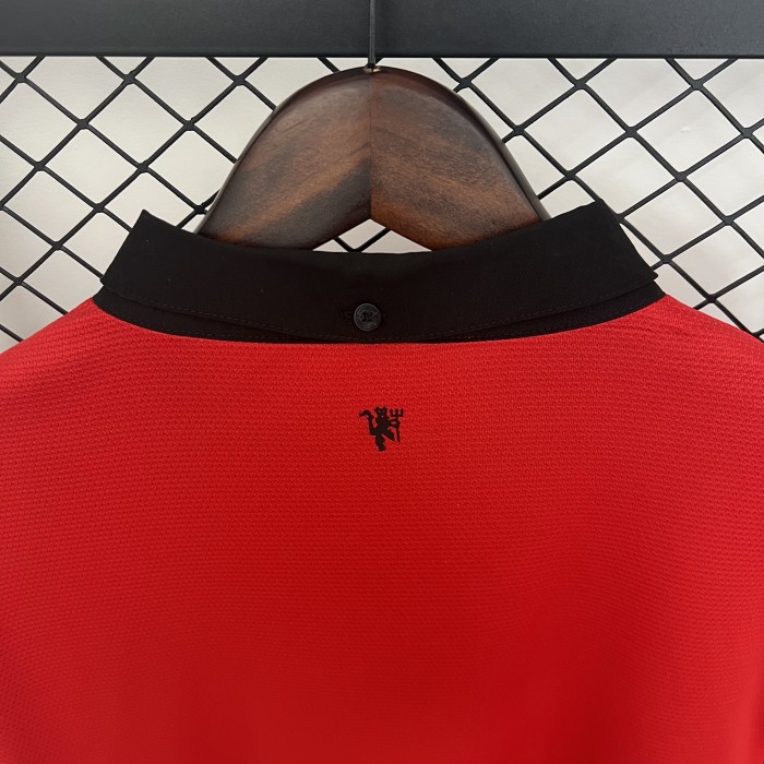 Long Sleeve Retro Jersey 2013-2014 Manchester United Home Soccer Jersey Vintage Football Shirt