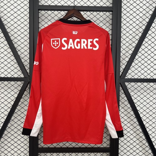 Long Sleeve Fan Version 2025-2026 Benfica Home Soccer Jersey Football Shirt