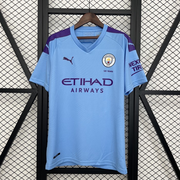 Retro Jersey 2019-2020 Manchester City Home Soccer Jersey Vintage Football Shirt