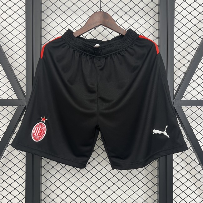Fan Version 2025-2026 Ac Milan Black Soccer Shorts Football Shorts