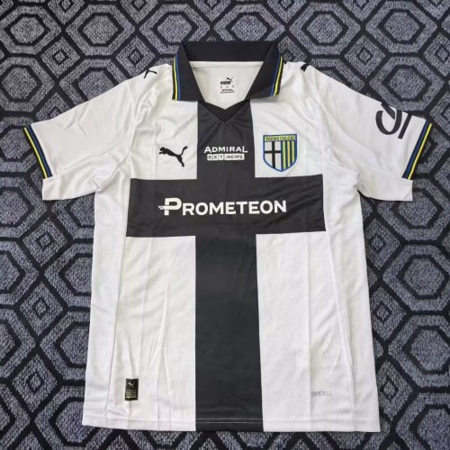 Fan Version 2025-2026 Parma Calcio Home Soccer Jersey Football Shirt