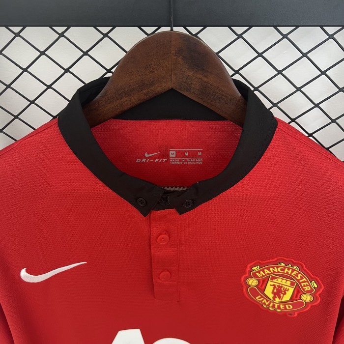 Long Sleeve Retro Jersey 2013-2014 Manchester United Home Soccer Jersey Vintage Football Shirt