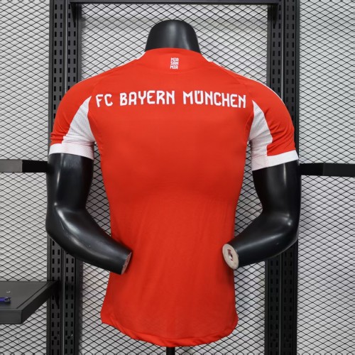 Player Version 2025-2026 Bayern Munich Home Soccer Jersey Bayern Munchen Red/White Football Shirt