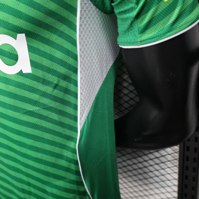 Player Version 2025-2026 Newcastle United Away Green Soccer Jersey Football Shirt