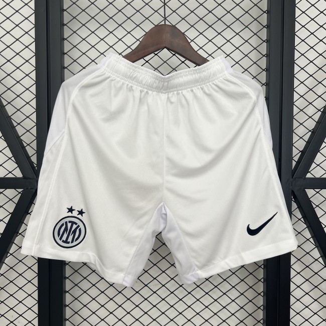 Fan Version 2025-2026 Inter Milan Away White Soccer Shorts Football Shorts