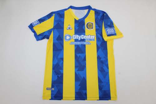 with All Sponor Logos Fans Version 2025-2026 Club Atlético Rosario Central Di Maria 11 Home Soccer Jersey