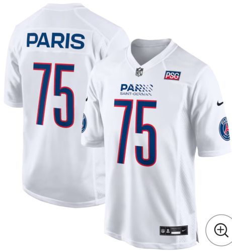 PSG 75 PARIS White NFL Jersey