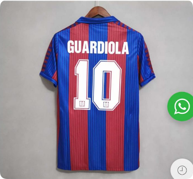 Retro Jersey 1980-1982 Barcelona GUARDIOLA 10 Home Soccer Jersey Vintage Football Shirt