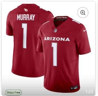 Arizona Cardinals 1 MURRAY Red NFL Jersey