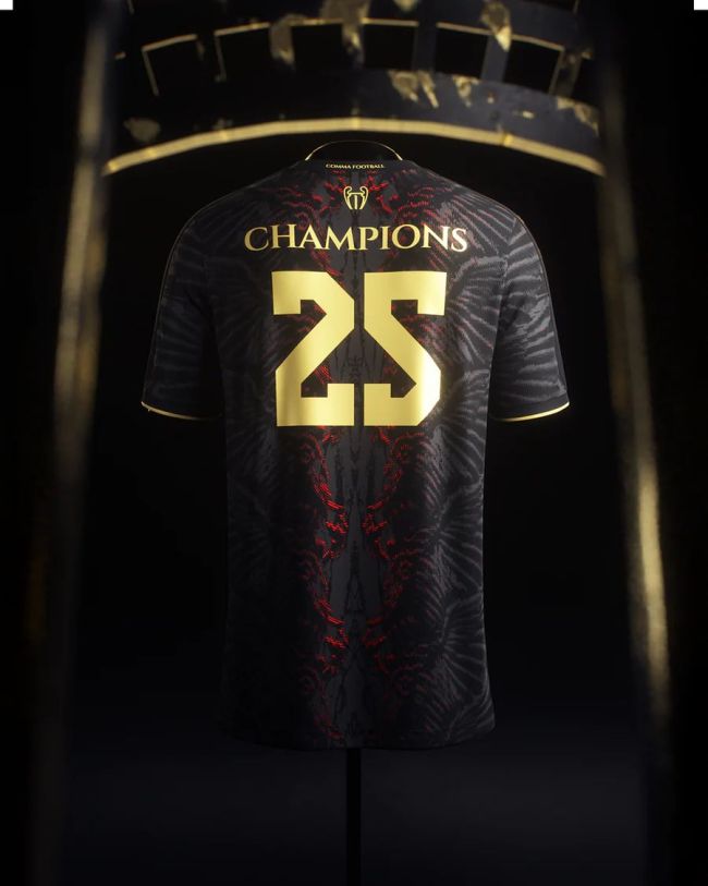Fans Version 2025-2026 PSG Champions 25 Black/Red Soccer Jersey Paris Football Maillot