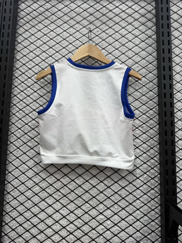 Women 2025-2026 England Home Soccer Yoga Vest Girl Football Jersey