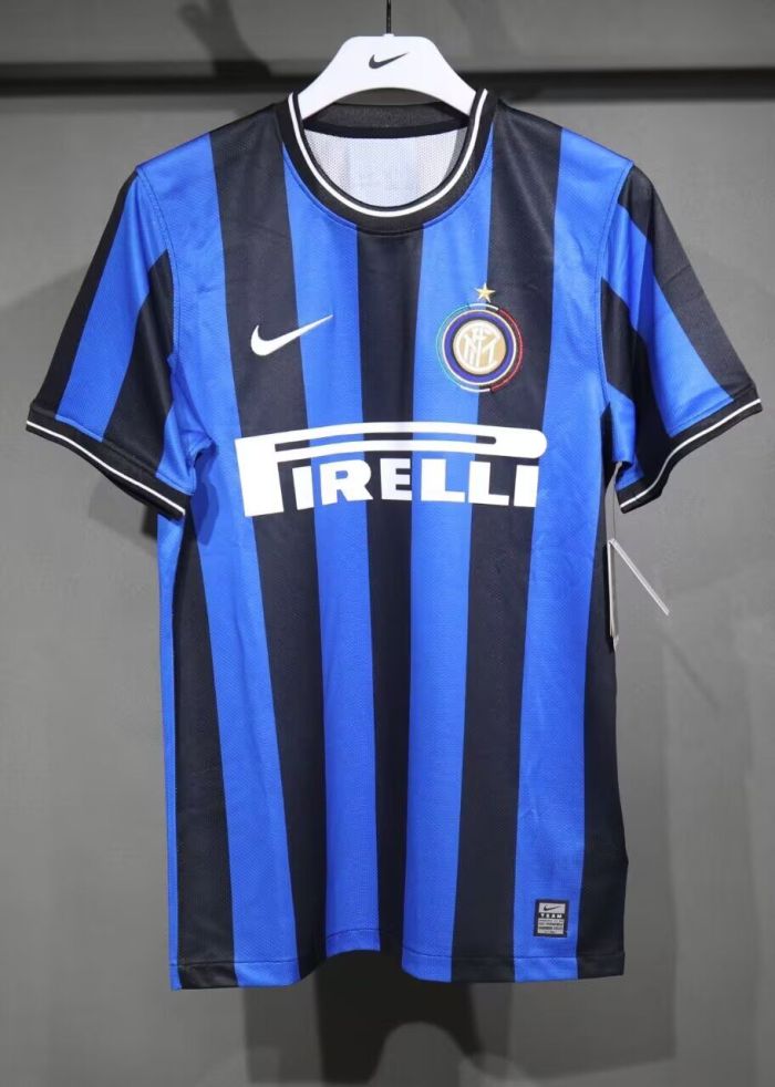 Player Version Retro Jersey 2009-2010 Inter Milan Home Soccer Jersey Inter Vintage Football Shirt