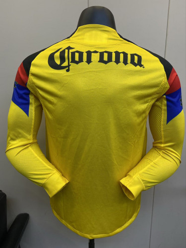 Long Sleeve Player Version 2025-2026 Club America Aguilas Home Soccer Jersey Football Shirt