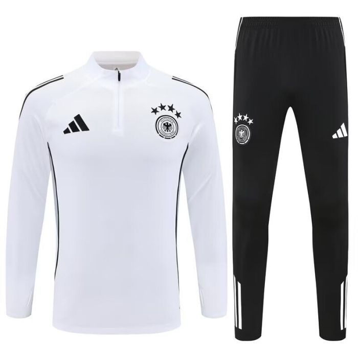 2025-2026 Germany White Soccer Training Sweater and Pants Football Kit