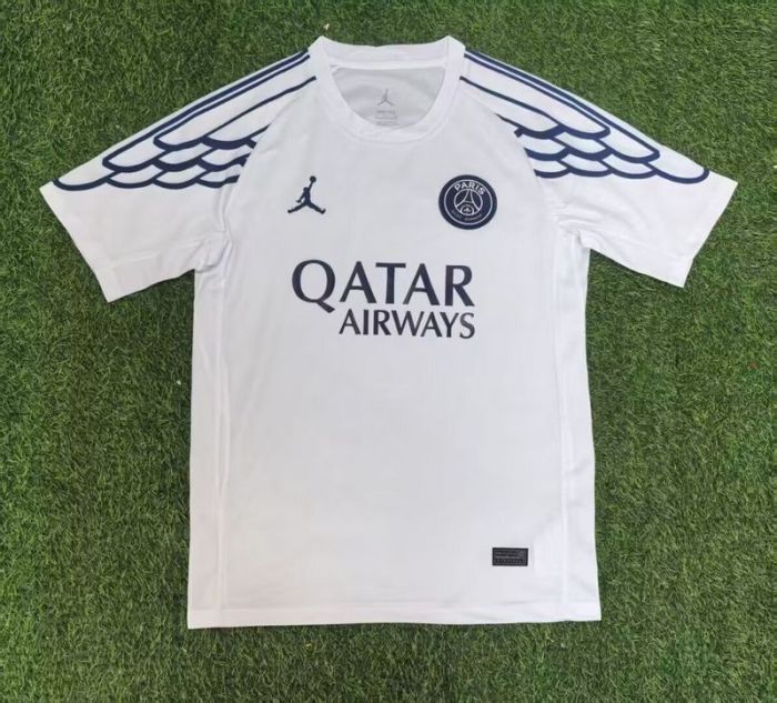 Fans Version 2025-2026 PSG White Soccer Jersey Paris Football Maillot