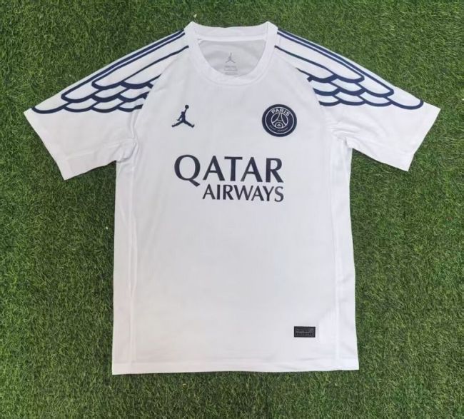 Fans Version 2025-2026 PSG White Soccer Jersey Paris Football Maillot