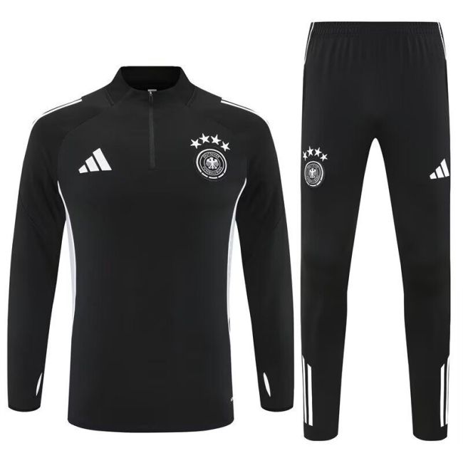 2025-2026 Germany Black Soccer Training Sweater and Pants Football Kit
