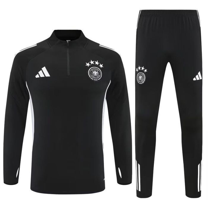 2025-2026 Germany Black Soccer Training Sweater and Pants Football Kit