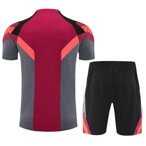 Adult Uniform 2025-2026 River Plate Red/Grey Soccer Training Jersey and Shorts Football Kits