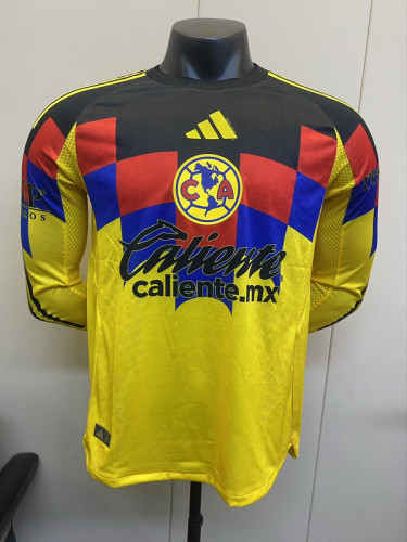 Long Sleeve Player Version 2025-2026 Club America Aguilas Home Soccer Jersey Football Shirt