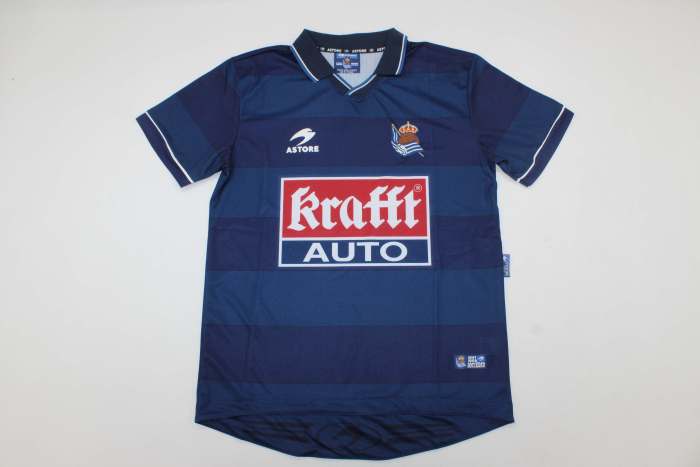 Retro Jersey 1998-2000 Real Sociedad Away Soccer Jersey Vintage Football Shirt