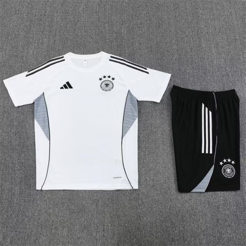 Adult Uniform 2025-2026 Germany White Soccer Training Jersey and Shorts Football Kits