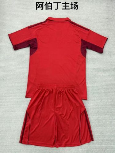Youth Uniform Kids Kit 2025-2026 Aberdeen Home Soccer Jersey Shorts Child Football Set
