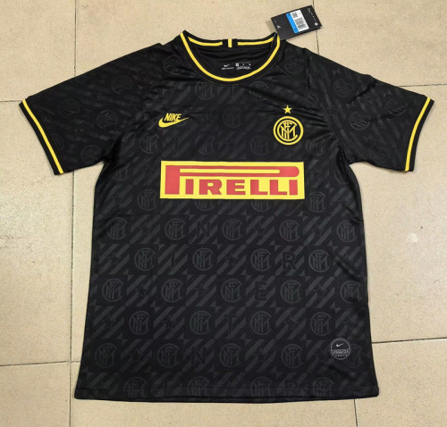 Retro Jersey 2019-2020 Inter Milan Third Away Black Soccer Jersey Inter Vintage Football Shirt
