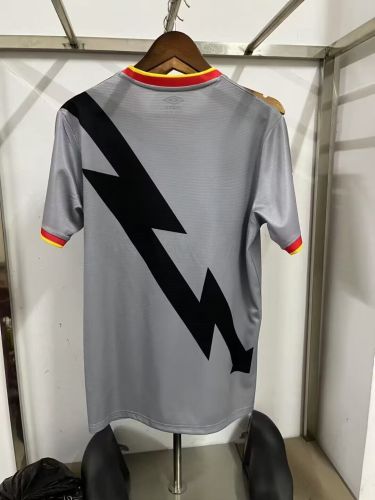 with Laliga Patch Fans Version 2025-2026 Rayo Vallecano Third Away Grey Soccer Jersey Football Shirt