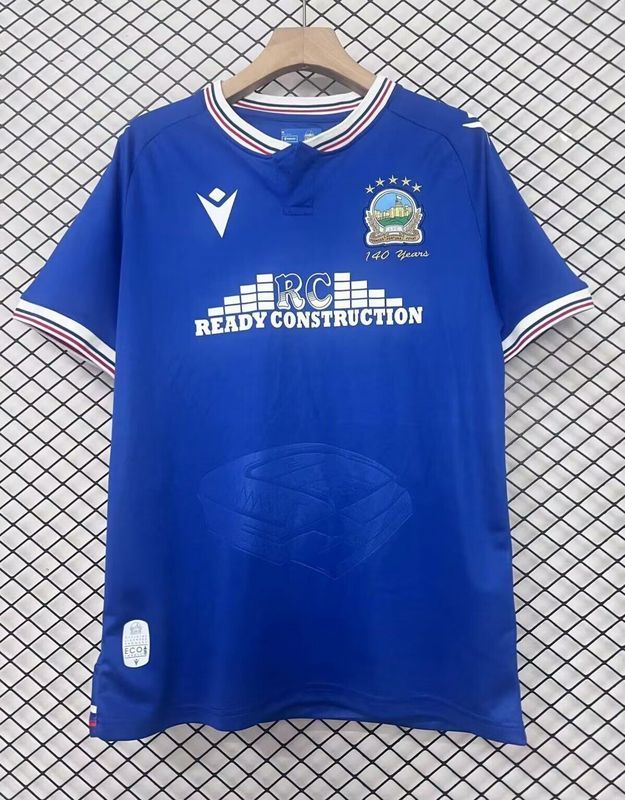 Fans Version 2025-2026 Linfield F.C. Home Soccer Jersey Football Shirt
