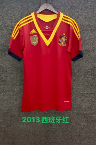 Fan Version 2013 Spain Home Soccer Jersey España Camisetas de Futbol