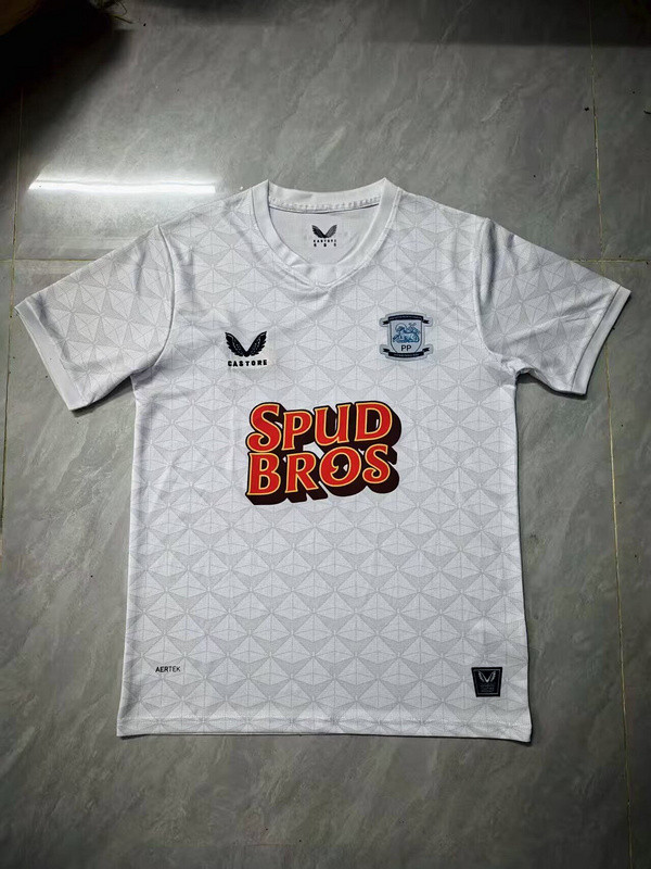 Fan Version 2025-2026 Preston North End Home Soccer Jersey Football Shirt