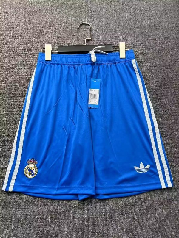 Fan Version 2025-2026 Real Madrid Third Away Blue Soccer Shorts Football Shorts
