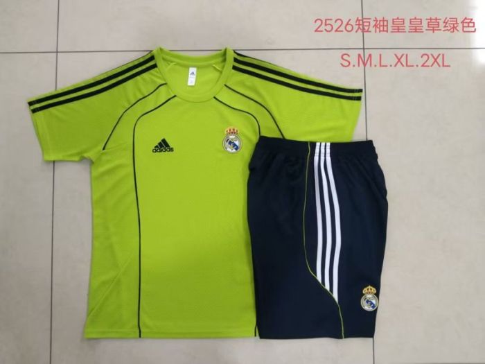 Adult Uniform 2025-2026 Real Madrid Dark Green Soccer Training Jersey and Shorts Football Kits