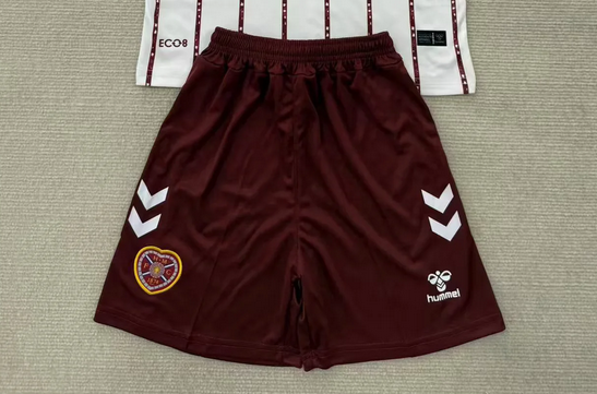 Fan Version 2025-2026 Heart of Midlothian Away Soccer Shorts Football Shorts