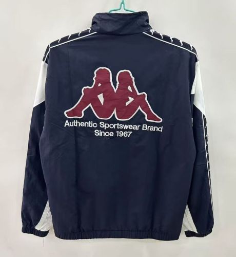 2025-2026 Real Madrid Dark Blue/White Soccer Windbreaker Jacket Football Jacket