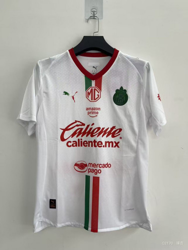 Fan Version 2025-2026 Chivas Away White Soccer Jersey Football Shirt