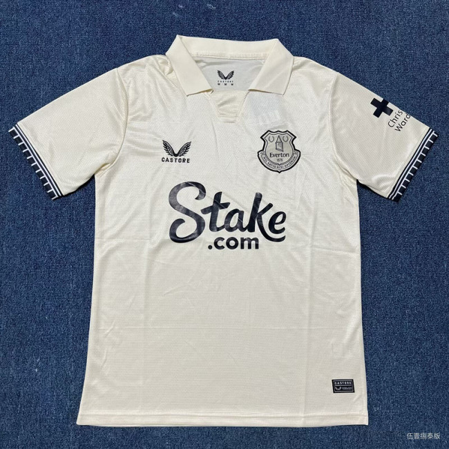 Fan Version 2025-2026 Everton Away White Soccer Jersey Football Shirt