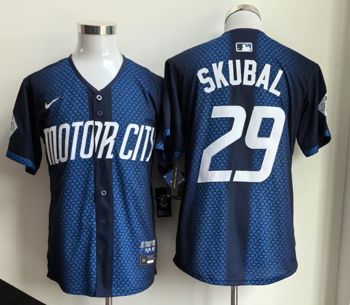 Detroit Tigers SKUBAL 29 Blue MLB Jersey Baseball Shirt