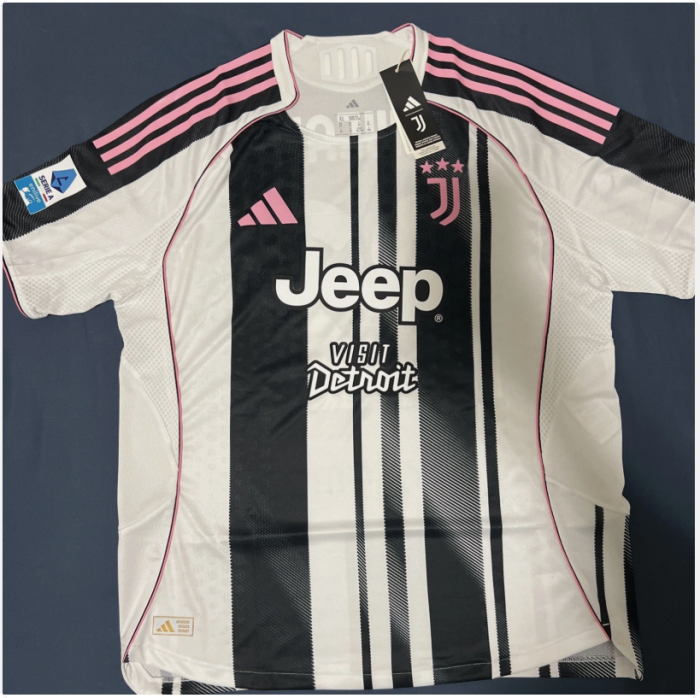 with Sponor Logo+Serie A Patch Maillot Juve Shirt Fans Version 2025-2026 Juventus McKENNIE 16 Home Soccer Jersey Football Shirt