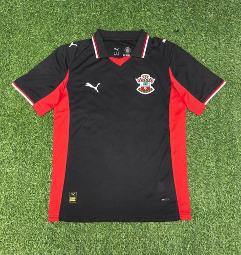 Fan Version 2025-2026 Southampton Third Away Black Soccer Jersey Football Shirt