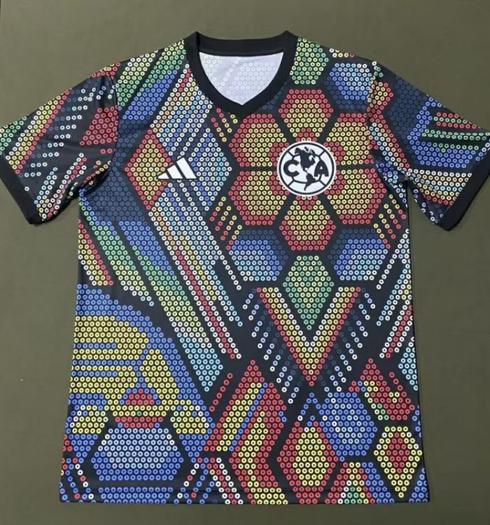 Fan Version 2025-2026 Club America Aguilas Colorful Soccer Training Jersey Football Shirt