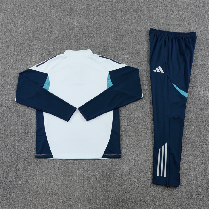 2025-2026 Arsenal Light Grey Soccer Training Sweater and Pants Football Kit