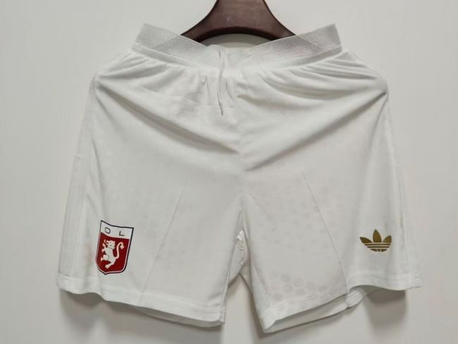 Player Version 2025-2026 Lyon White Special Edition Soccer Shorts Football Shorts