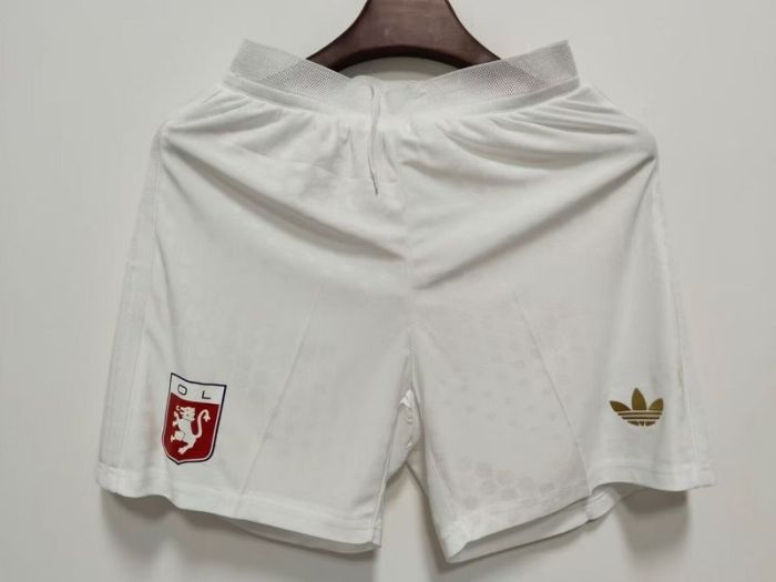 Player Version 2025-2026 Lyon White Special Edition Soccer Shorts Football Shorts
