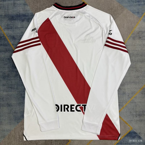 without Sponor Logo Long Sleeve 2025-2026 River Plate Home Soccer Jersey Football Shirt