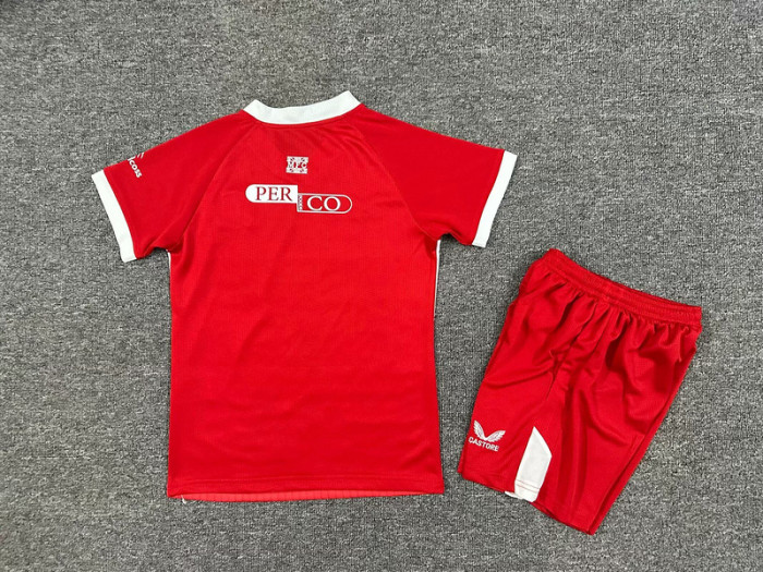 Youth Uniform Kids Kit Middlesbrough 2025-2026 Home Soccer Jersey Shorts Child Football Set