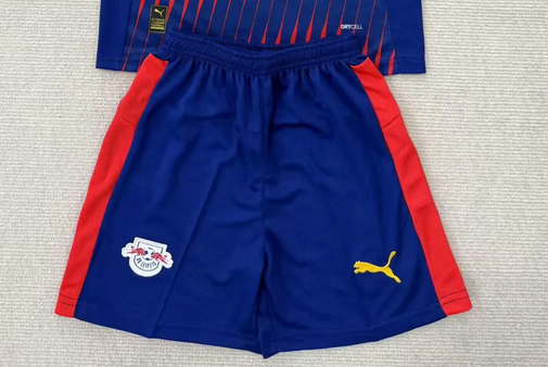 Fan Version 2025-2026 RB Leipzig Away Blue Soccer Shorts Football Shorts