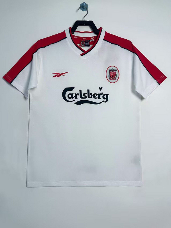Retro Jersey 1998-1999 Liverpool Away White Soccer Jersey Vintage Football Shirt