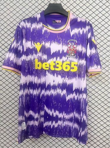 Fan Version Stoke City 2025-2026 Away Purple Soccer Jersey Football Shirt